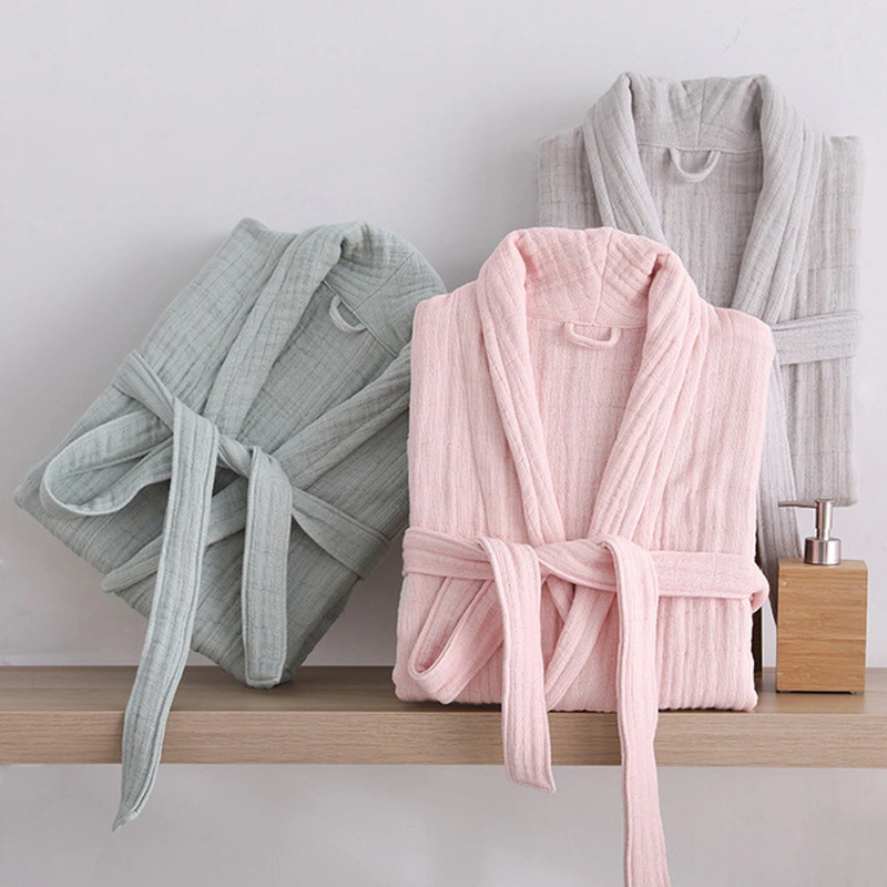 New Long Style Home Service Thick Gauze Toweling Bathrobe