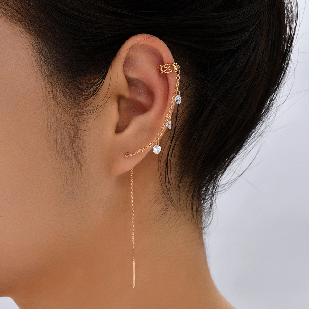 Korean Style Tassels Cool Wind Earrings Show Face Slender Earrings Women's Advanced Ear Lines Wear A Variety Of Earrings