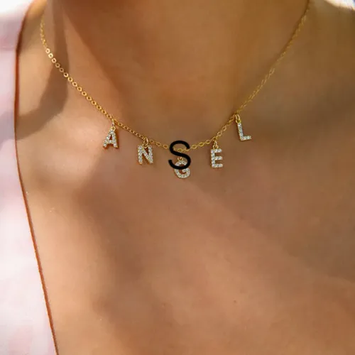 Necklace with the letter S