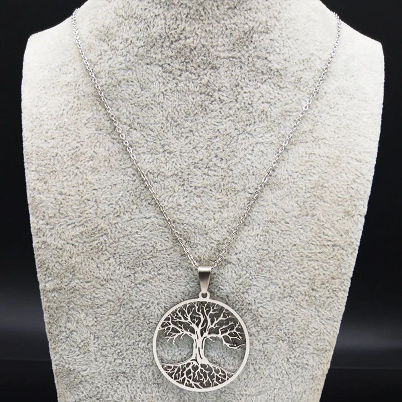 Tree Of Life Stainless Steel Women's Necklace Titanium Steel