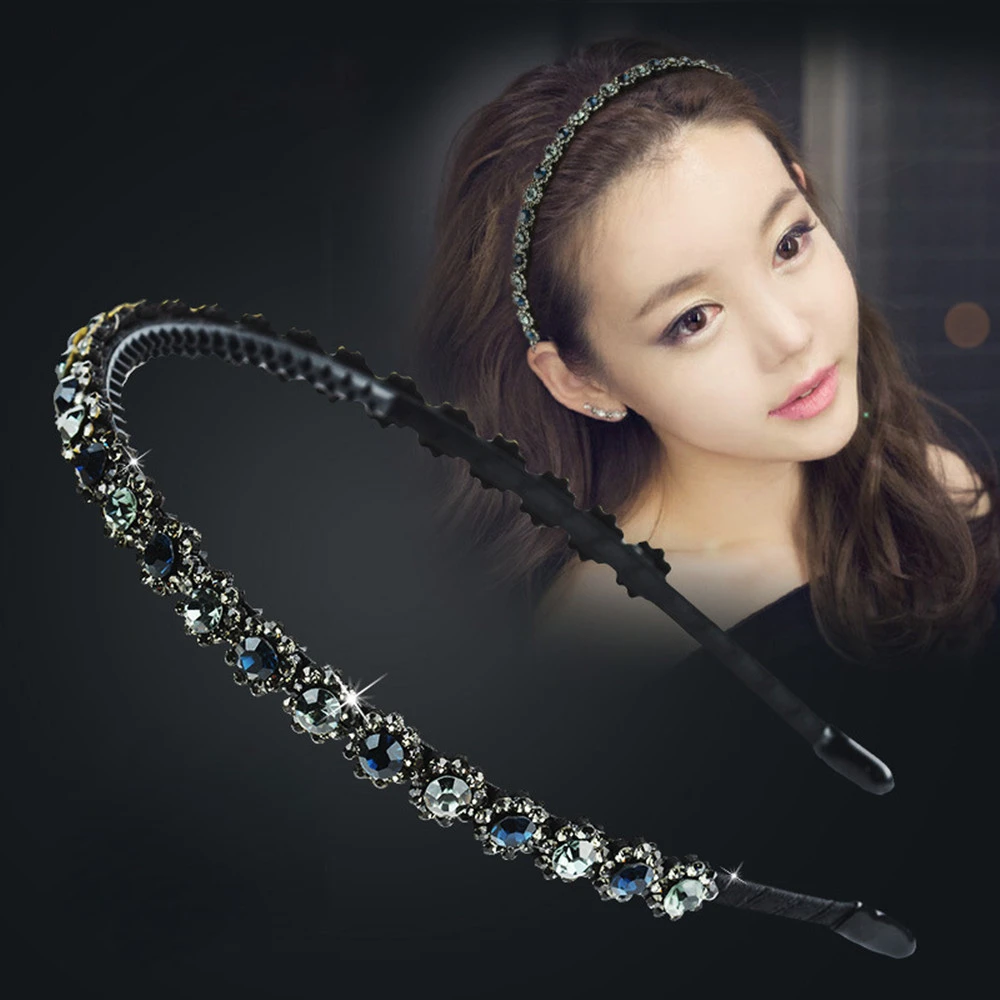 Women's Headband Rhinestone Tooth Clip Simple