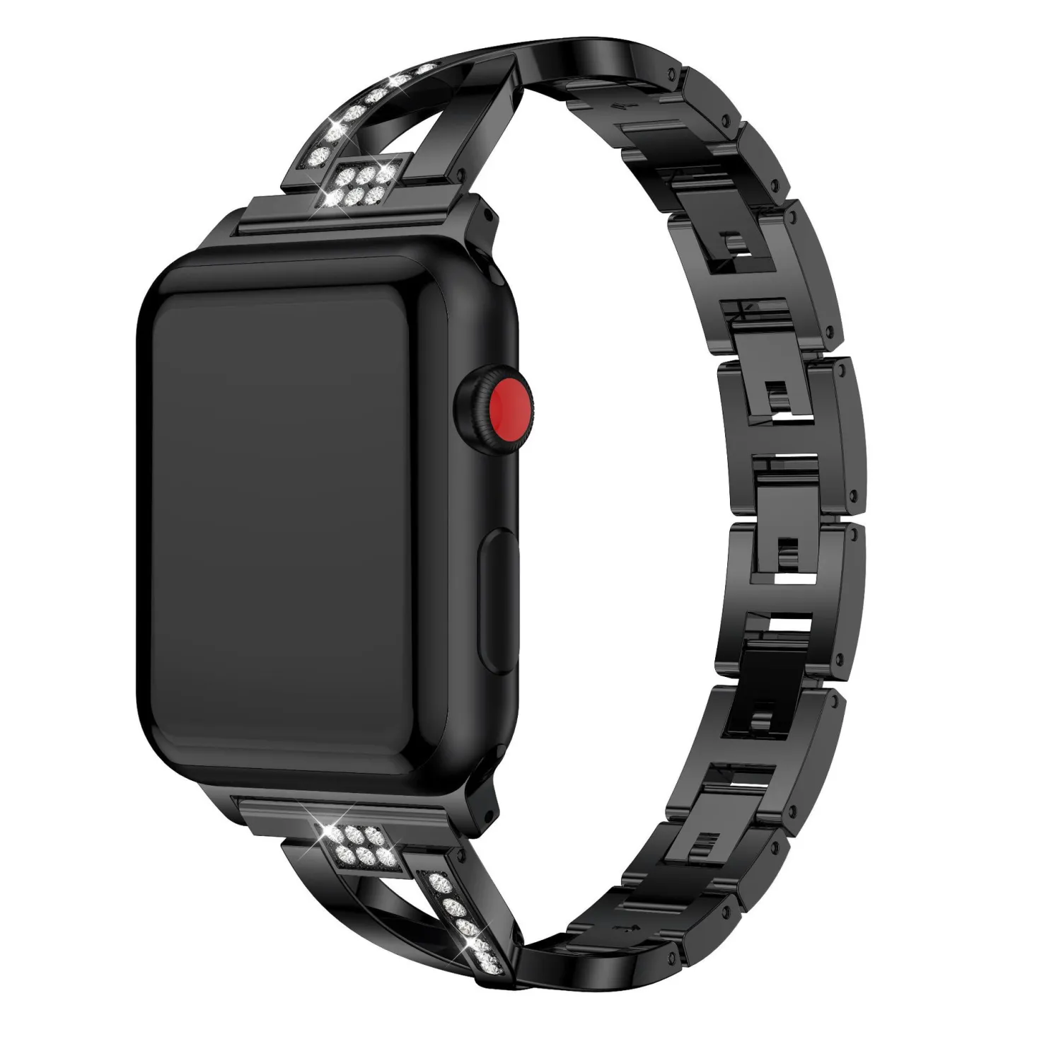 Metal Watch Strap X-shaped Diamond Strap Metal Small Waist Watch Strap