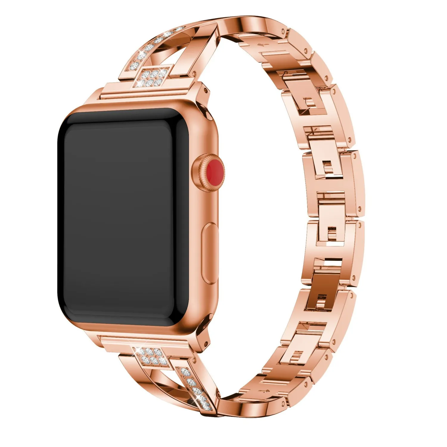 Metal Watch Strap X-shaped Diamond Strap Metal Small Waist Watch Strap
