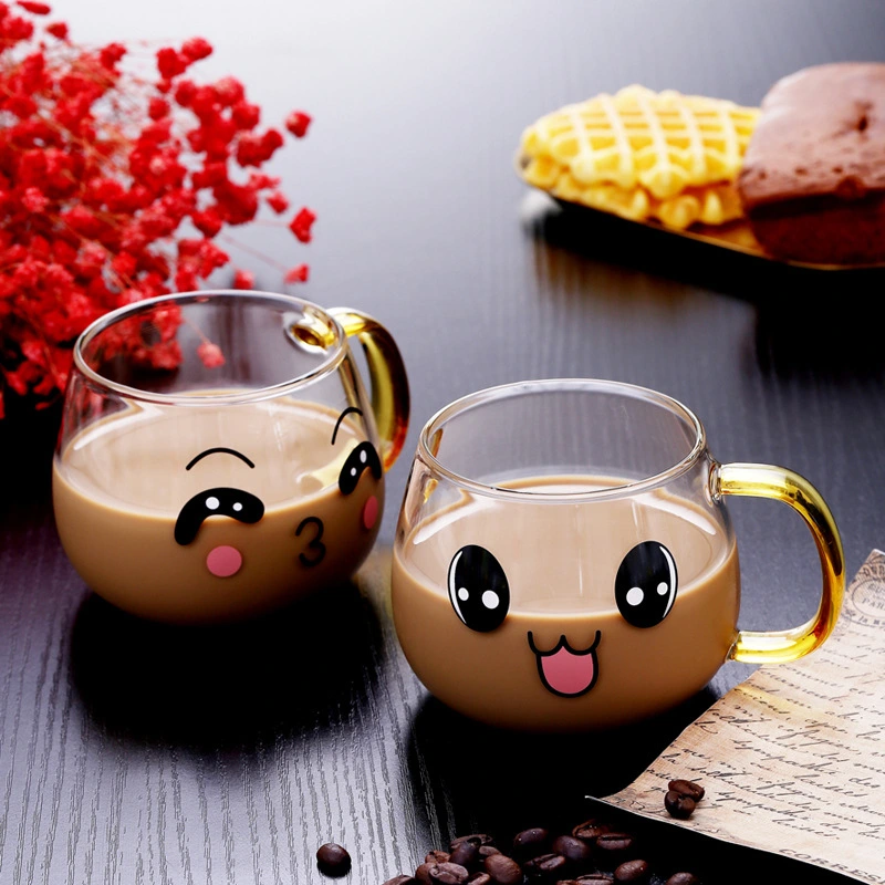 Cute Glass Expression Coffee Cup Mug