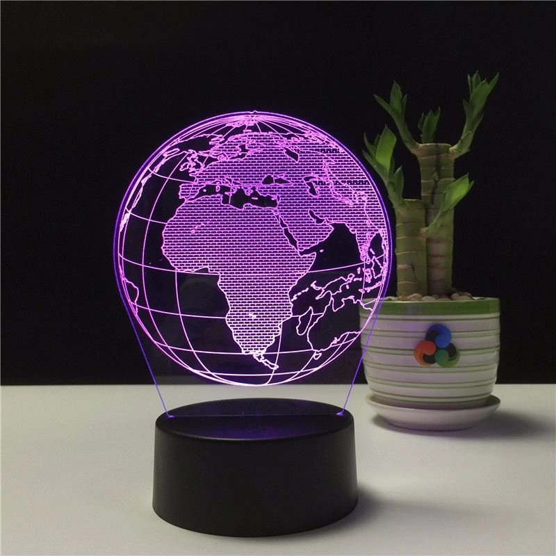 USB Night Light 3D Earth Globe Table Lamp RGB Creative