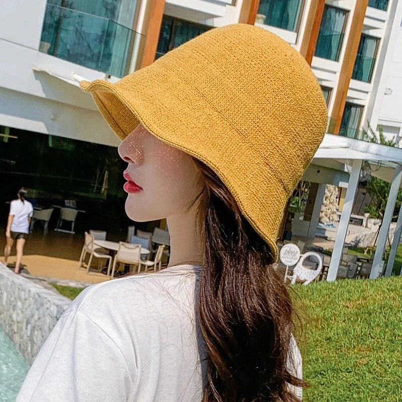 Japanese Style Small Brim Ladies Cool UV Protection Straw Hat