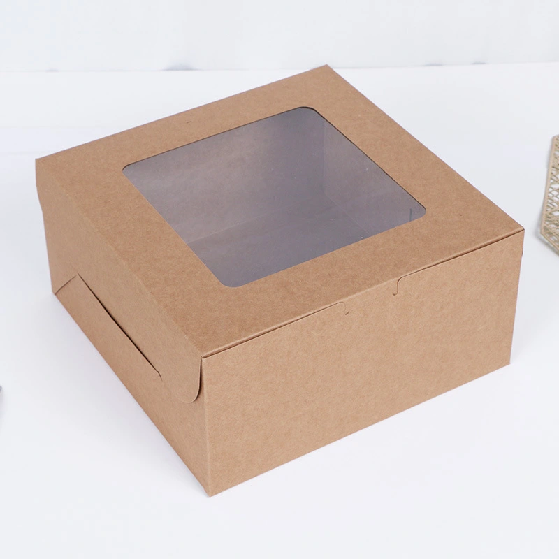 Kraft Paper Cake Box With  Window