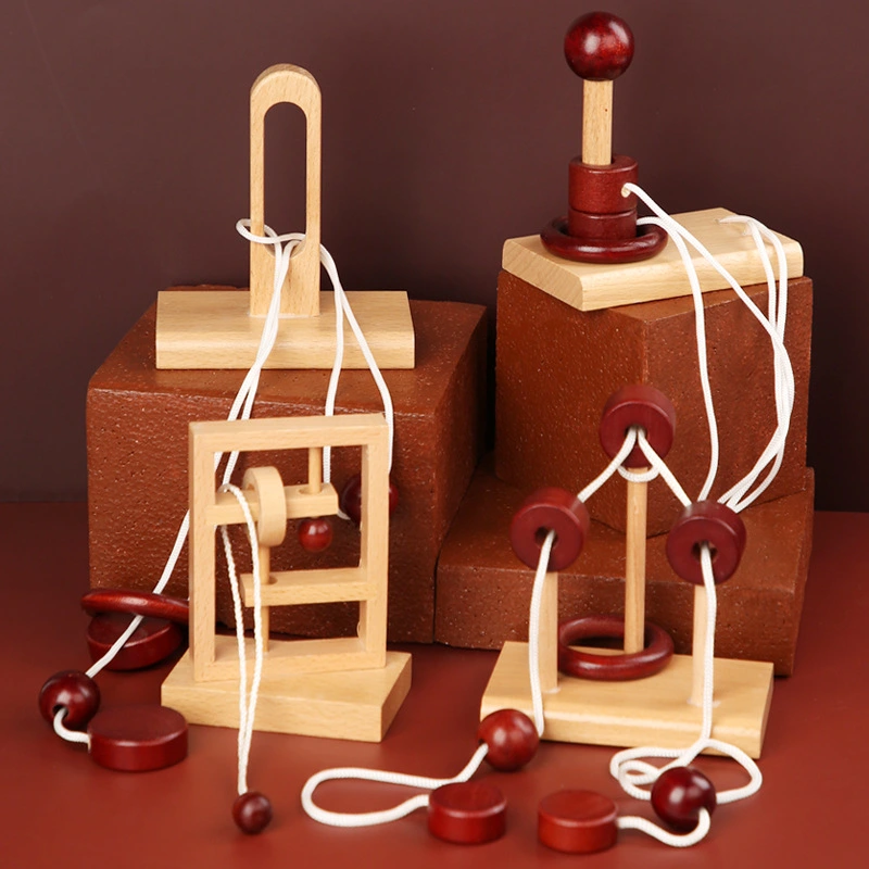 Wooden Puzzle Unlocking Toy Exercise Space