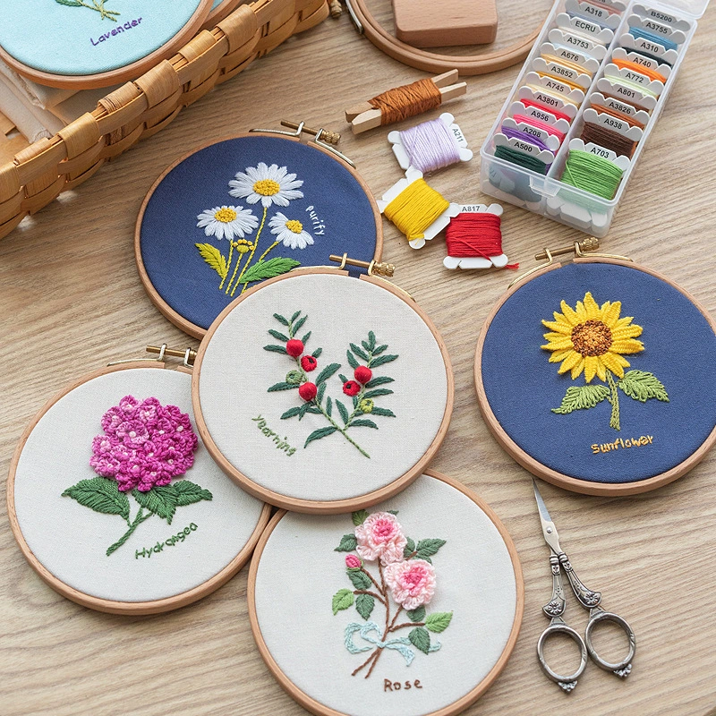 DIY Flower Material Pack Beginners Embroider