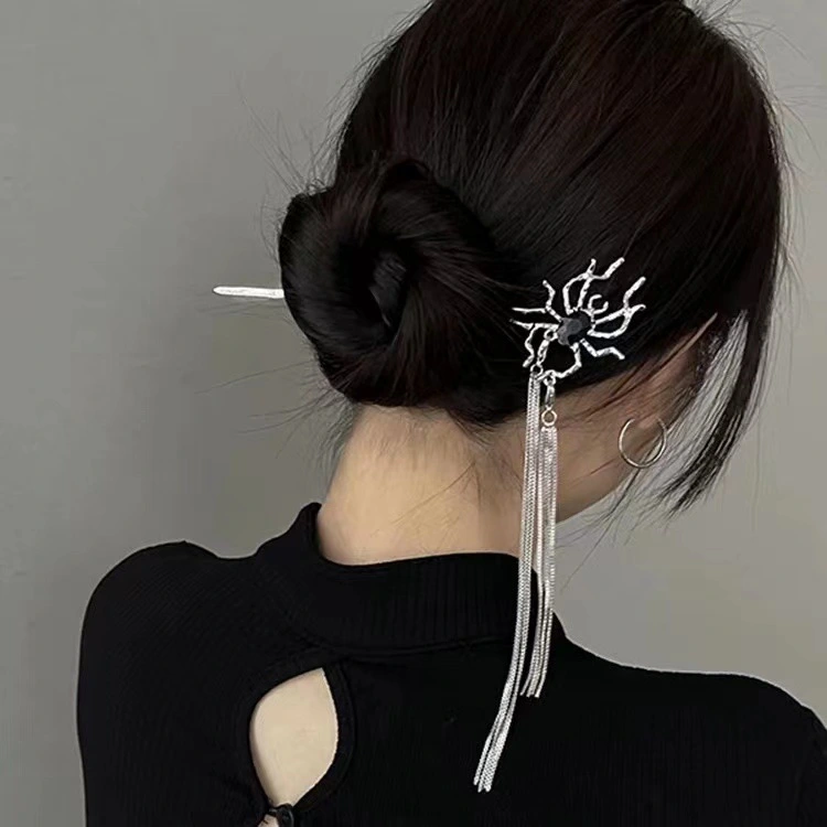 Women's Metal Dark Spider Hairpin