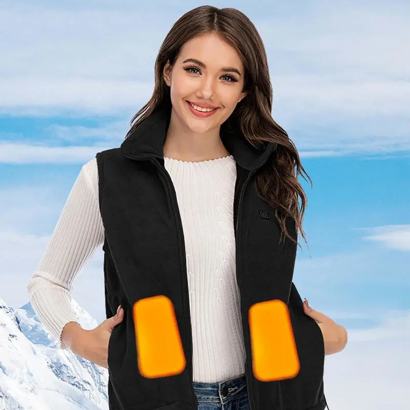 USB Charging Intelligence Of Polar Fleece Warm Vest In Winter