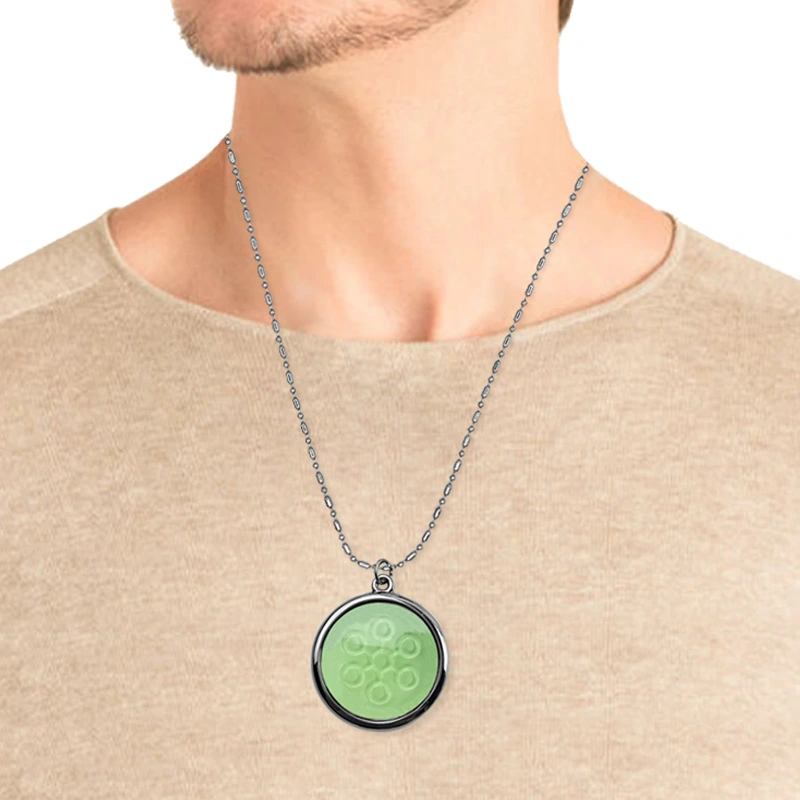 Green Lucite Glass Energy Pendant