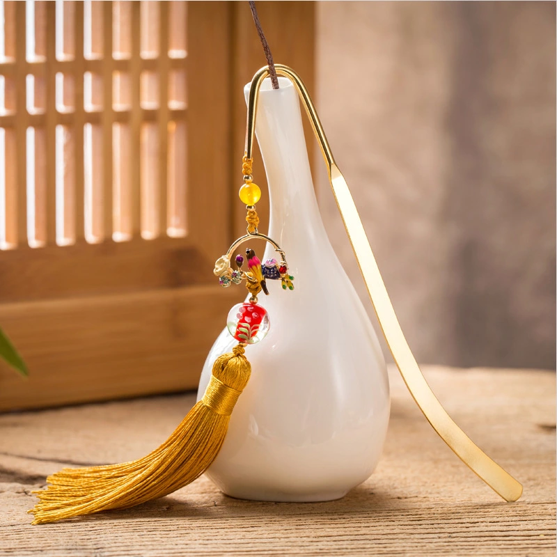 Chinese Wind Creative Tassel Metal Bookmark