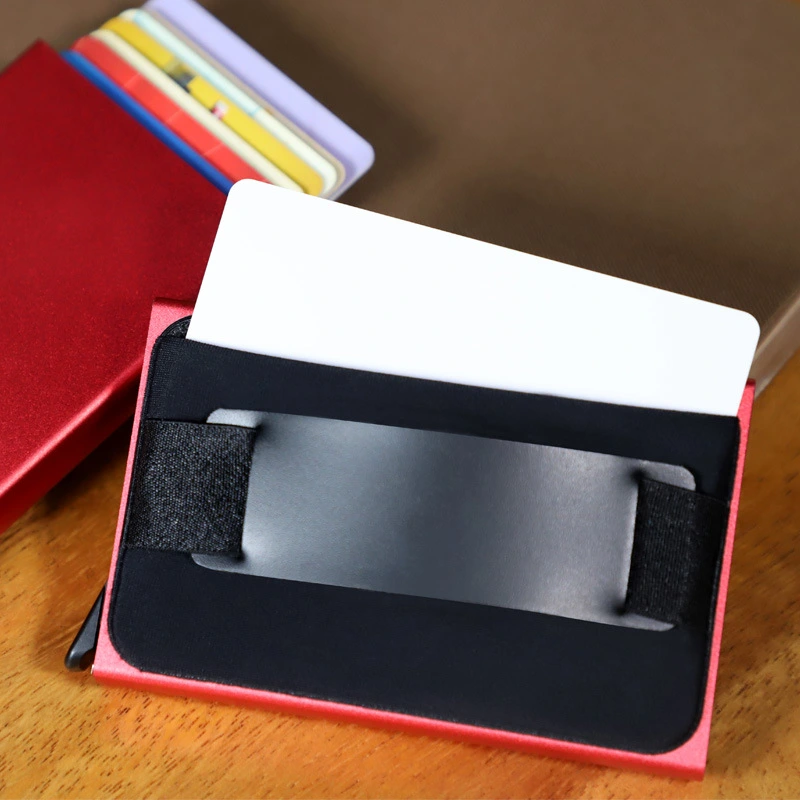 Auto Pop-up Card Box Aluminum Alloy Card Bag