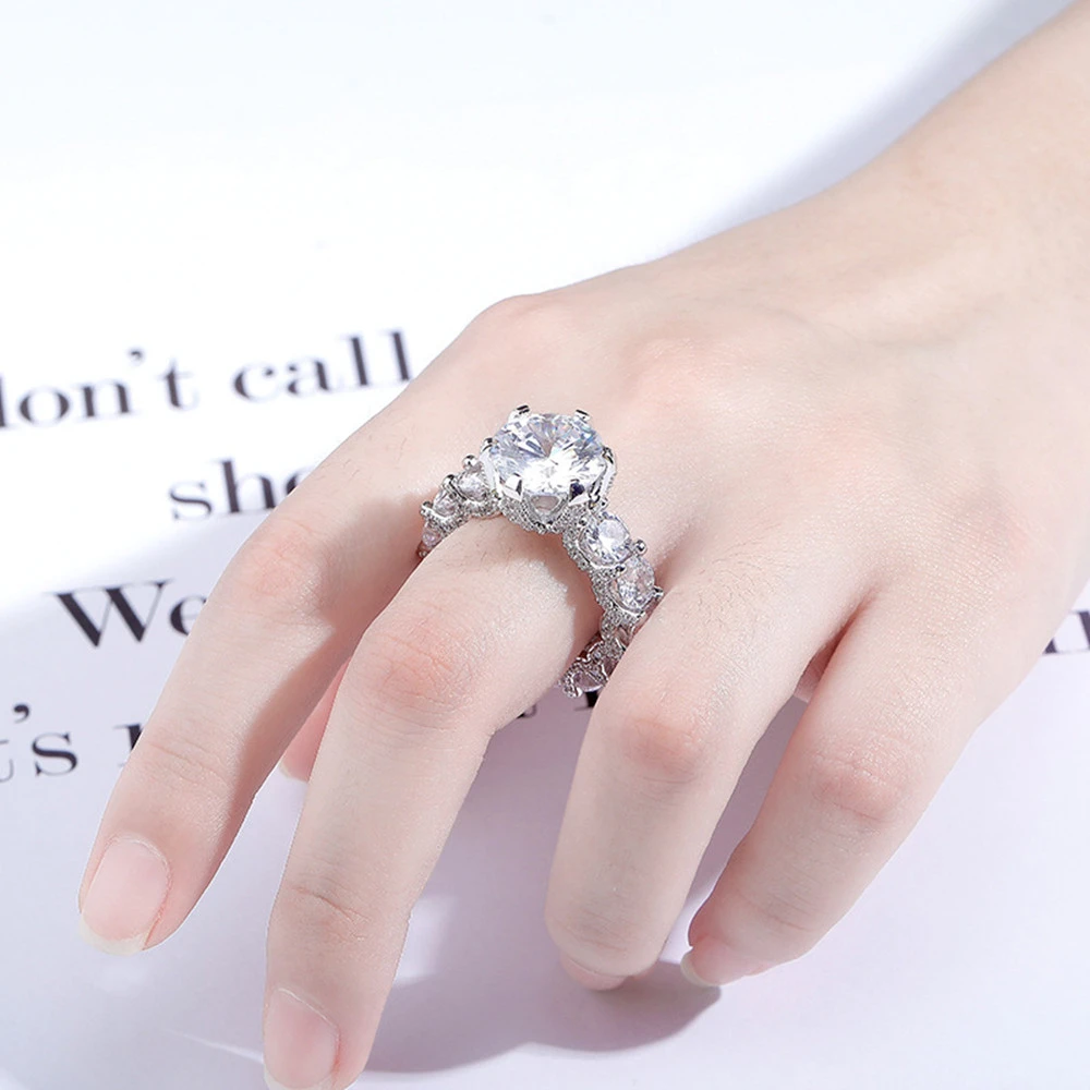 Jewelry Big Zircon Simple Versatile Ladies Ring