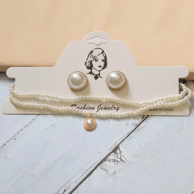 Fashion Handmade Pearl Necklace And Earring Set