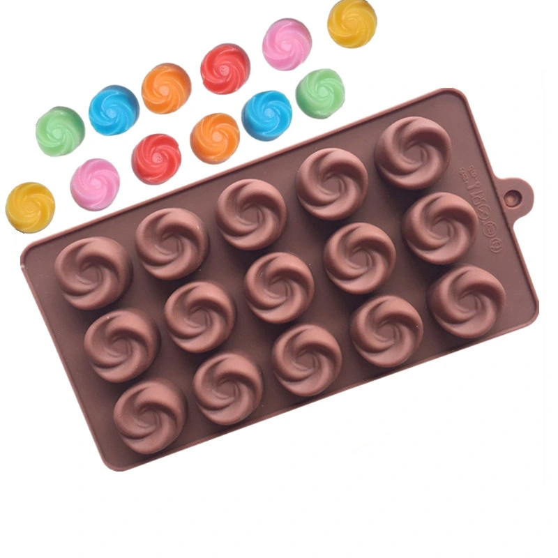 15 Even Vortex Circle Shape Silicone Chocolate Mold