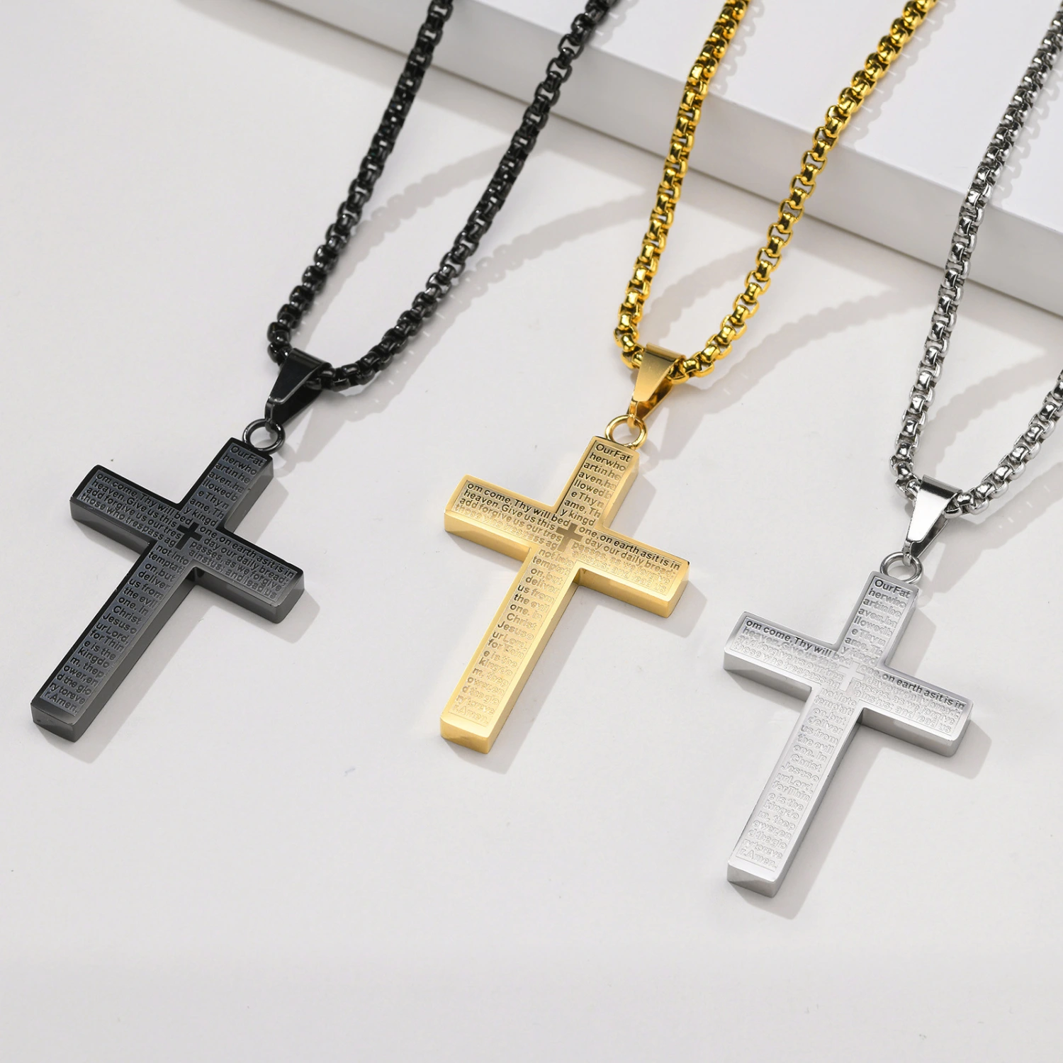 Men's Stainless Steel Cross Necklace