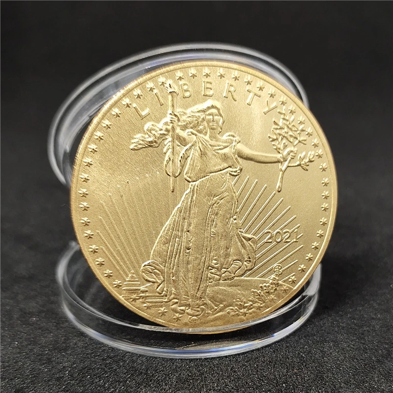 New Eagle Gold And Silver Commemorative Coin Statue Of Liberty