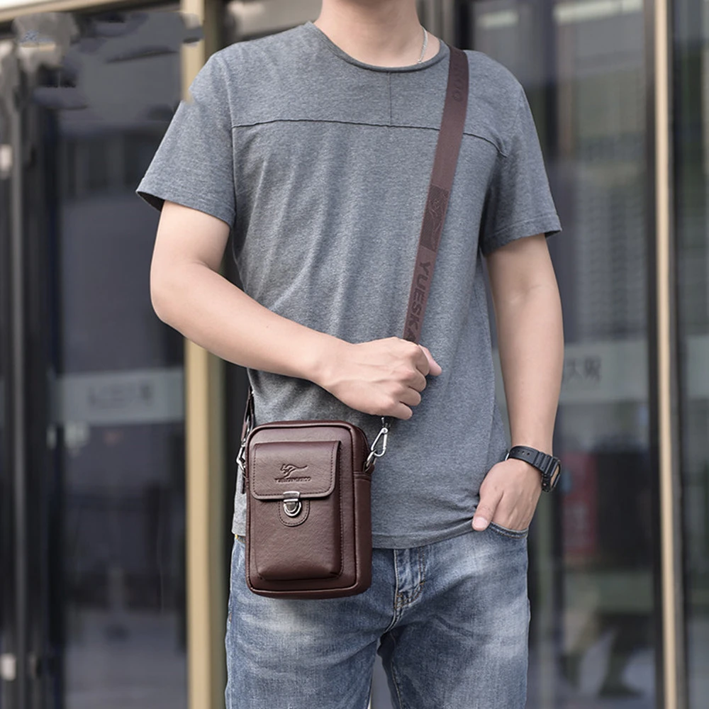 Men's Fashion Casual Mobile Phone Bag Messenger Bag