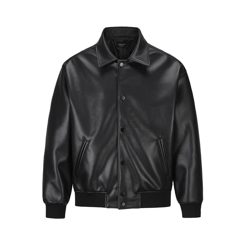 European And American High Street Fashion Brand Pu Lapel Retro Leather Jacket