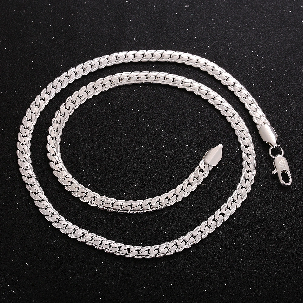 Silver Plated Whip Chain Necklace