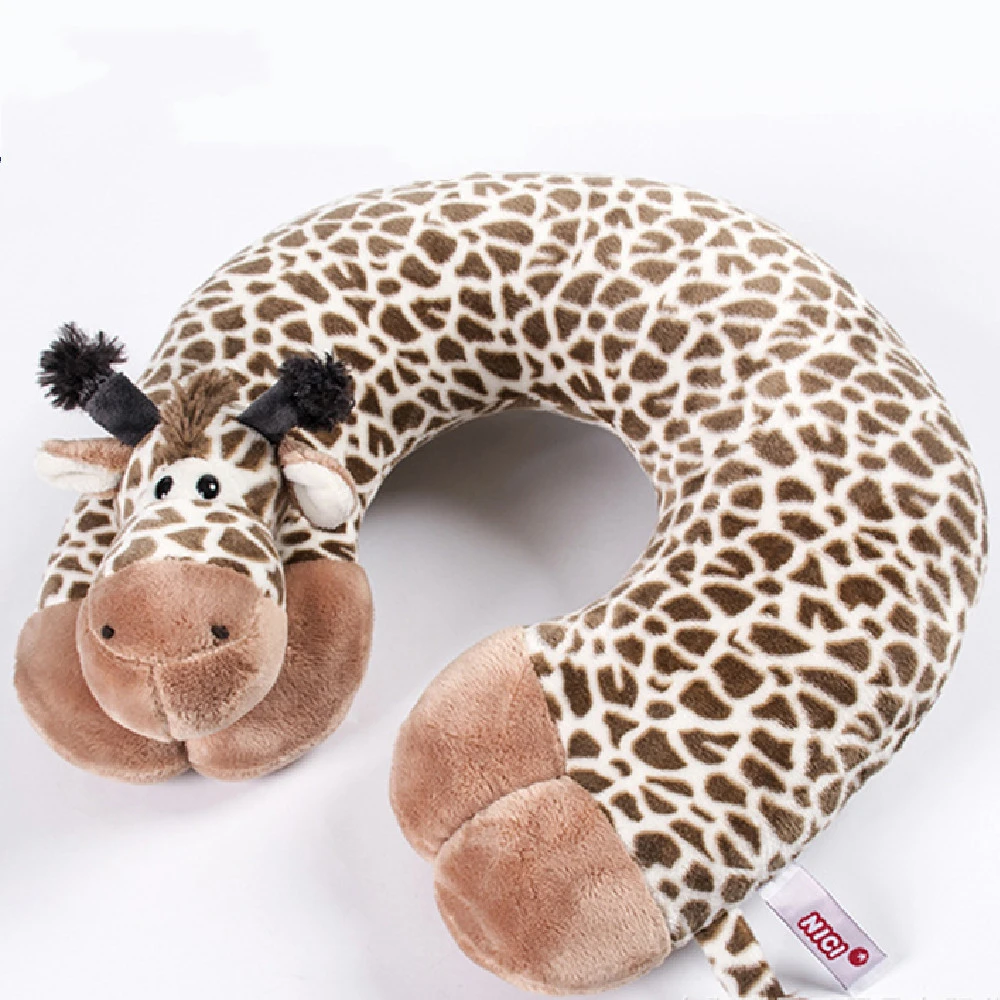 Animal Head Shape U-shape Pillow Crystal Super Soft Material