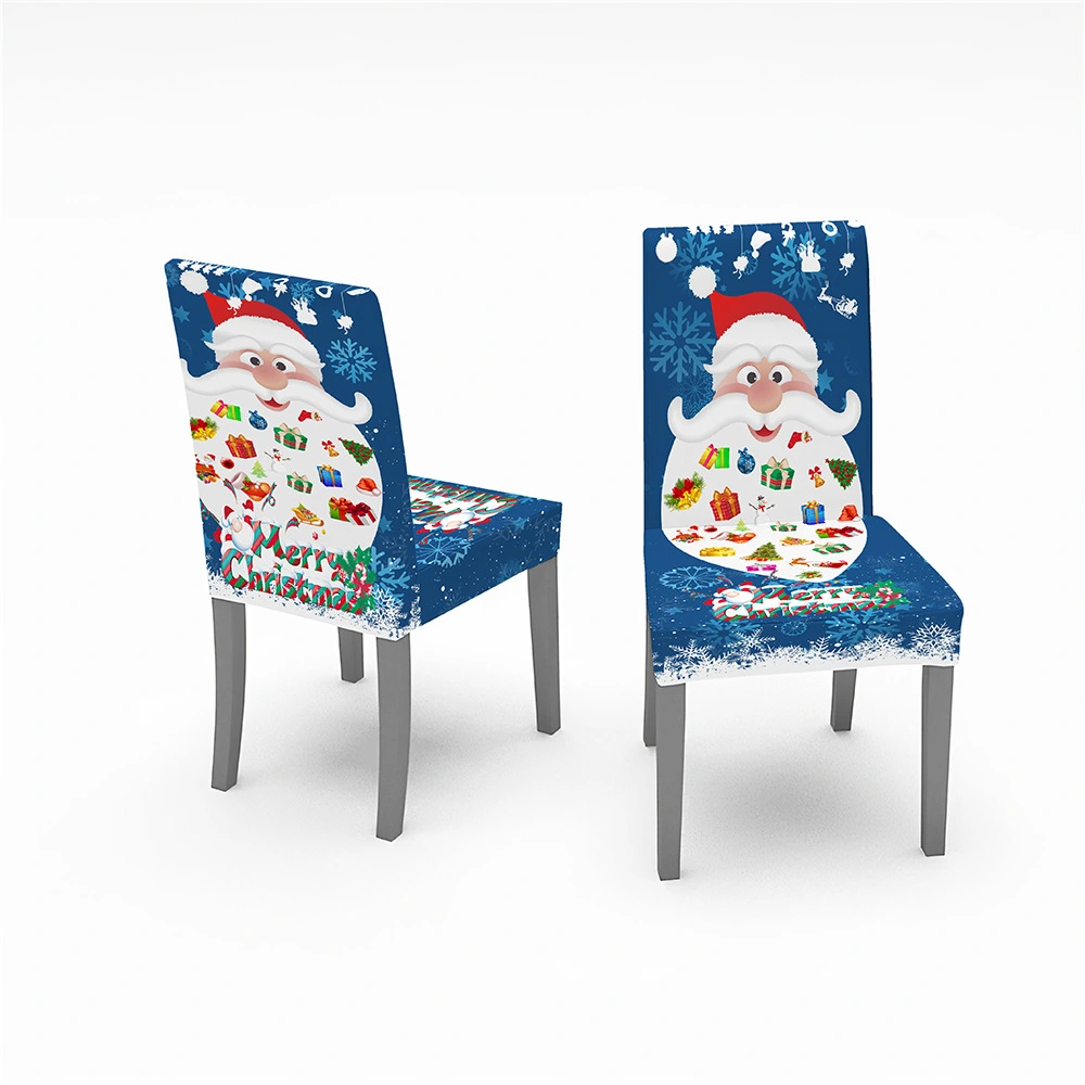 Christmas Decorative Digital Printing Universal All Inclusive Elastic Chair Cover