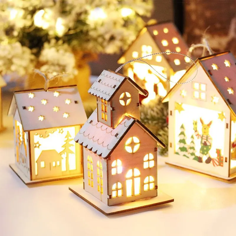 Luminous Christmas Decorations Christmas Wood With Lights