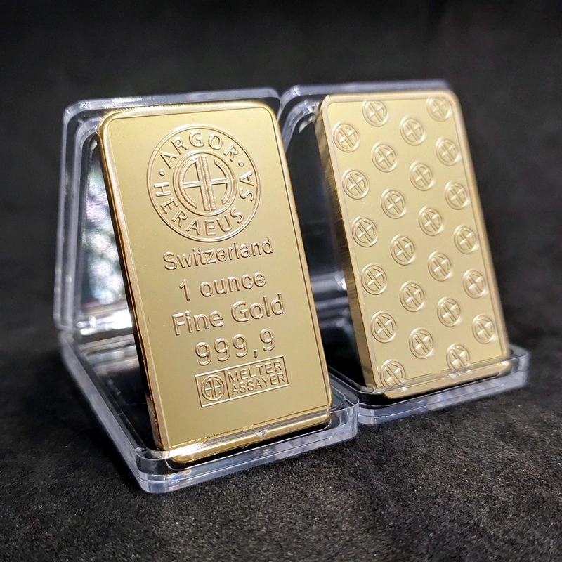 Square Gold-plated Bar Block 1 Oz Gold-plated Block