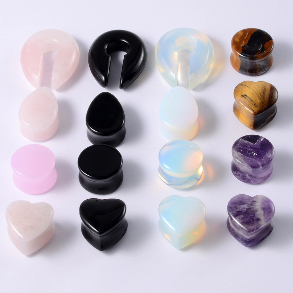 Popular And Fashionable Heart Shaped Water Drop Stone Ear Piercing Jewelry