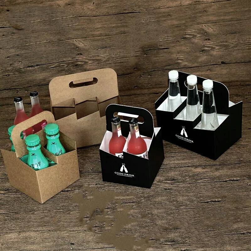 Kraft Paper Portable Beer Packaging Box