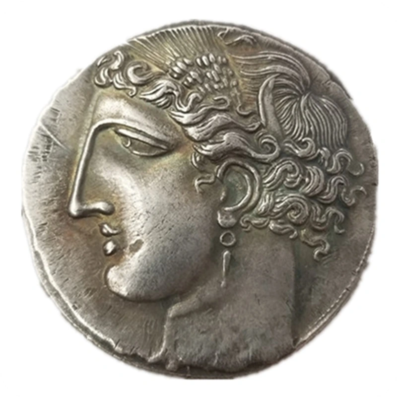 Antique Crafts Greek Coin Copper Silver Plating