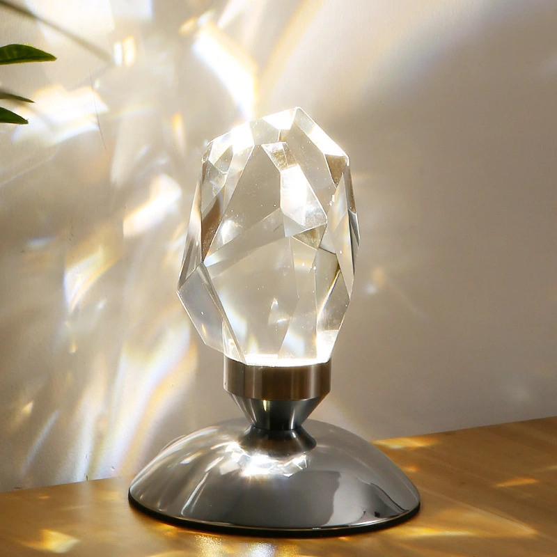 Bedroom Simple Atmosphere Diamond Crystal Table Lamp