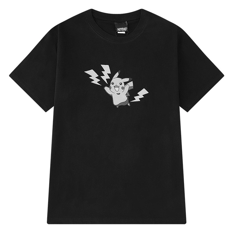 Hip-hop reflective lightning summer loose short sleeves