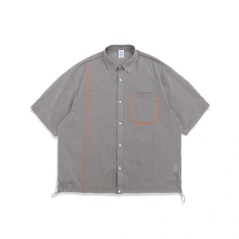Fluorescent edge tooling, quick-drying, loose windbreaker, shirt, shorts suit