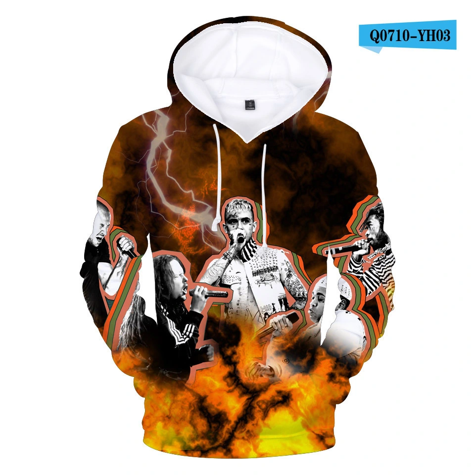 3D printed loose hooded sweatshirt