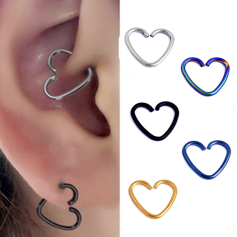 Heart-shaped Stud Earrings Peach Heart Style Heart-shaped Small Ear Bone Stud Zinc Hot Selling Product