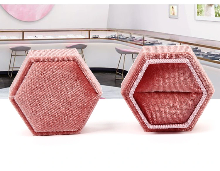 Jewelry Box Hexagonal Pair Ring Storage