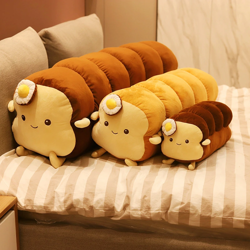 Toast plush toy pouch egg sliced bread long pillow large sleeping pillow cushion