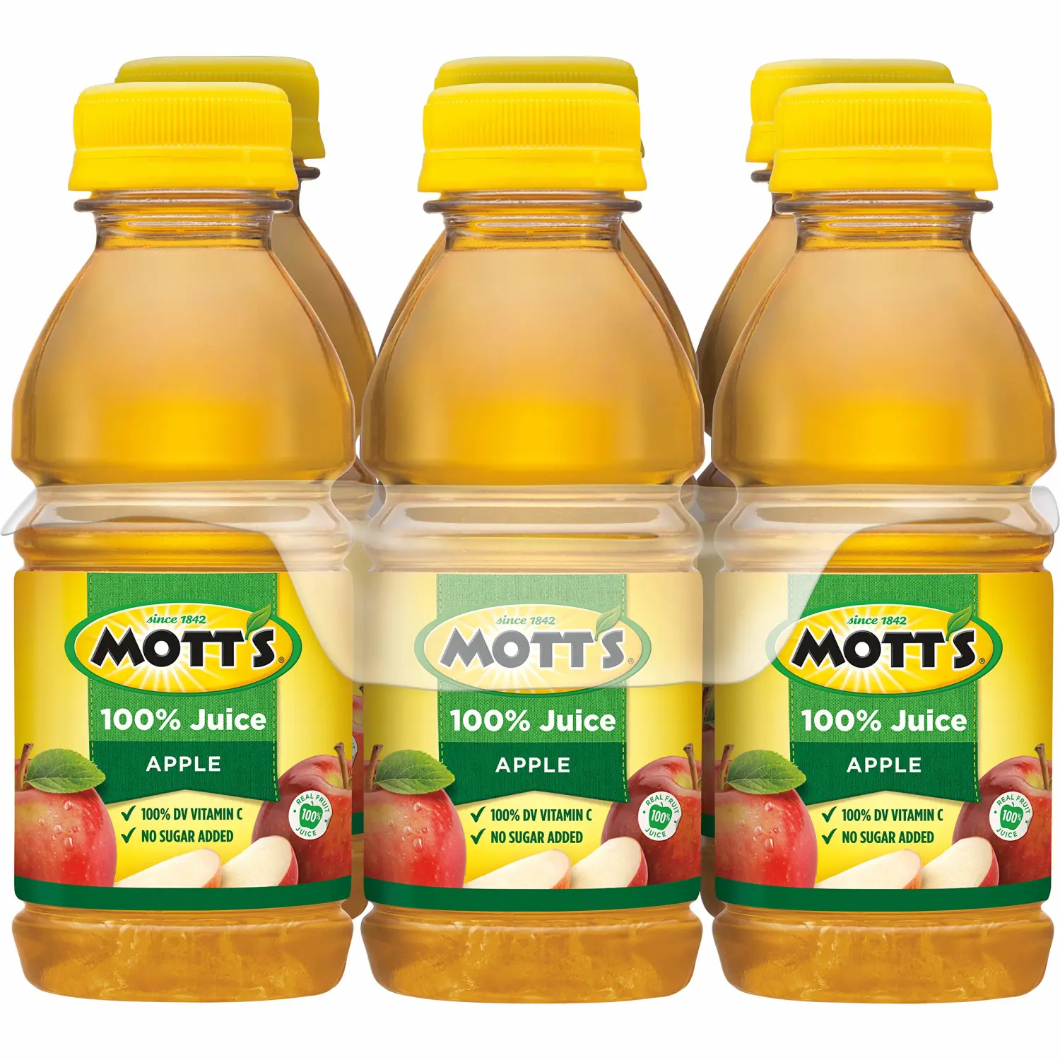 Mott's 100% Apple Juice, Original, 8 Ounce Bottles (Pack of 6)