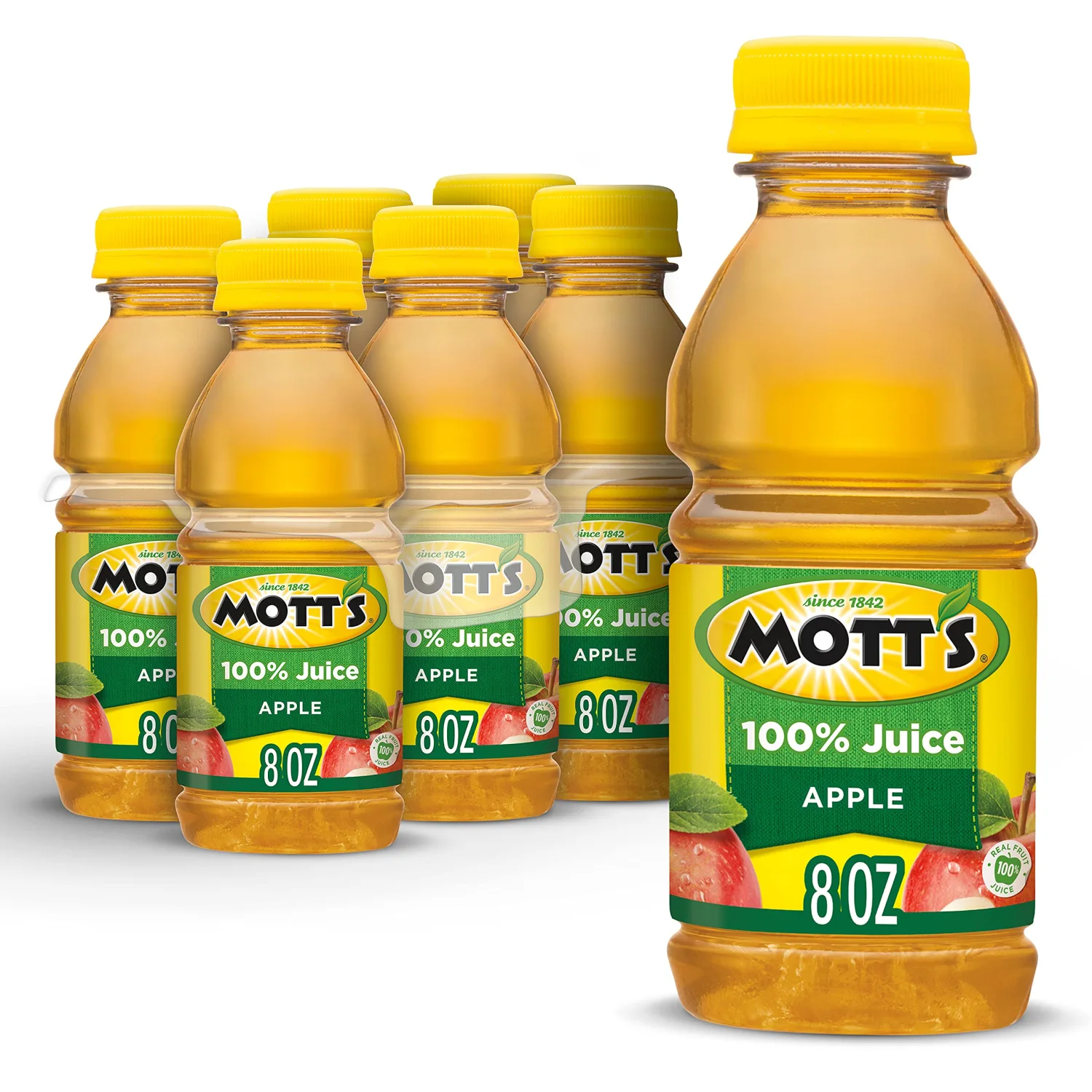 Mott's 100% Apple Juice, Original, 8 Ounce Bottles (Pack of 6)