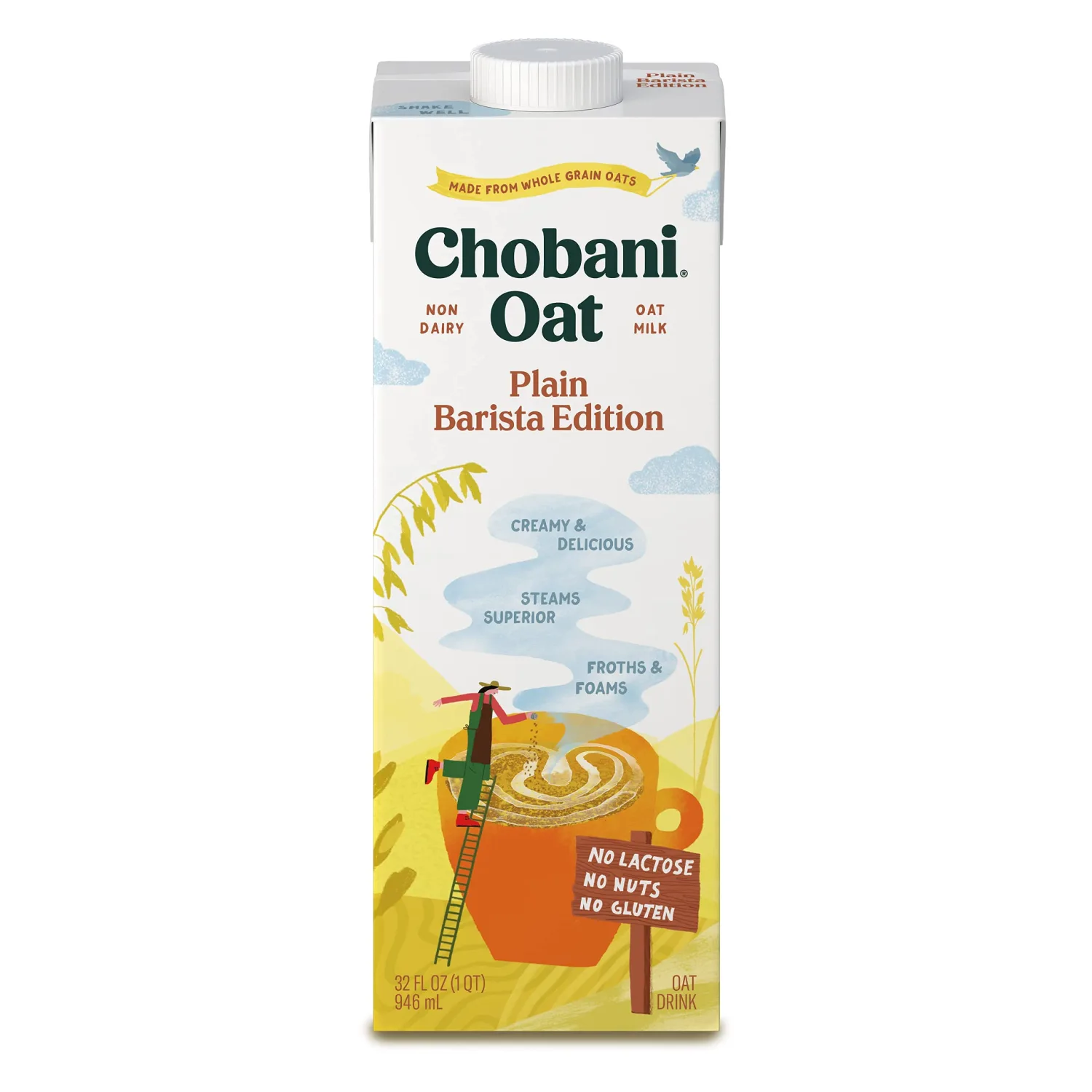 Chobani Oat Barista Edition, 32 FL OZ (Pack of 6)