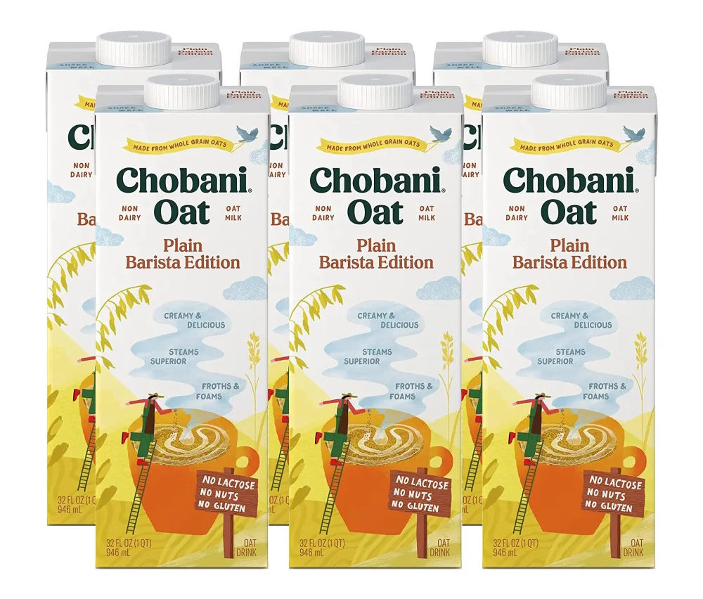 Chobani Oat Barista Edition, 32 FL OZ (Pack of 6)