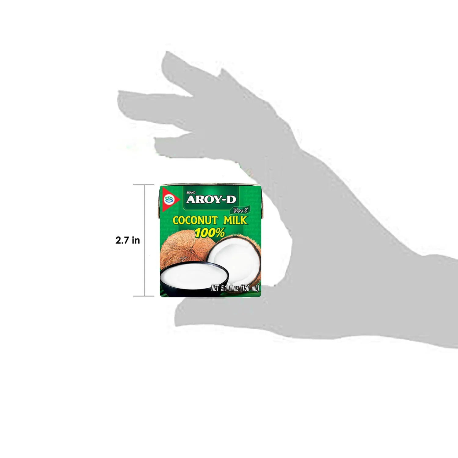 Aroy-D Coconut Milk Mini-size 5.1 Fluid Ounce (150ml), Pack of 6