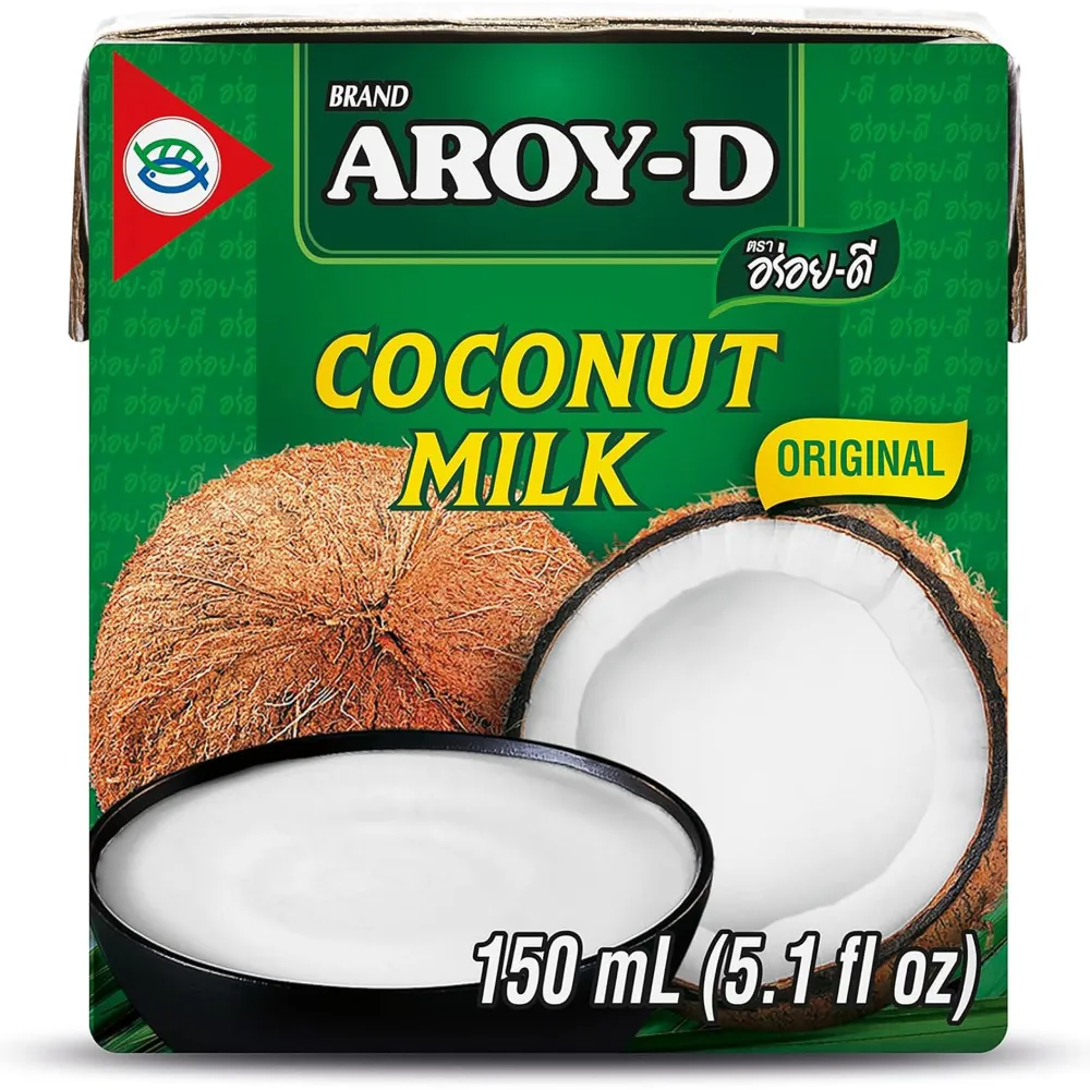 Aroy-D Coconut Milk Mini-size 5.1 Fluid Ounce (150ml), Pack of 6