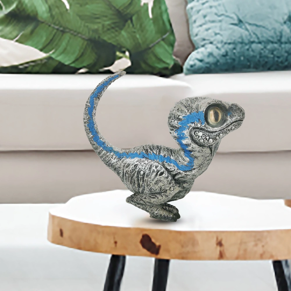 Cute Dinosaur Garden Statues Resin Velociraptor Ornament Realistic Dinosaur Statue For Garden Office Table Decor Kids Gifts