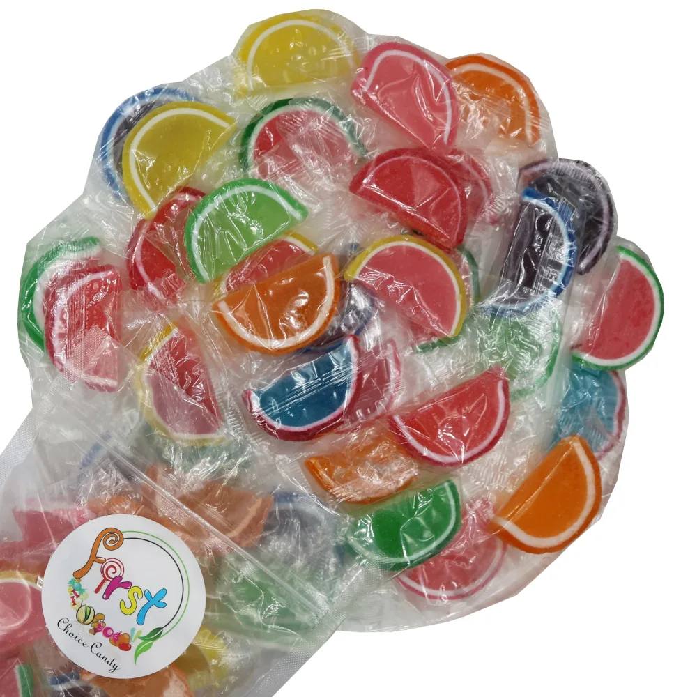 Jelly Fruit Slices Gummy Candy Individually Wrapped (Assorted, 1 LB)