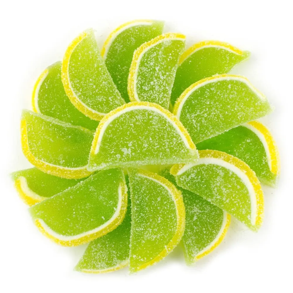 Jelly Fruit Slices Gummy Candy Individually Wrapped (Lemon Lime, 2 Pound)