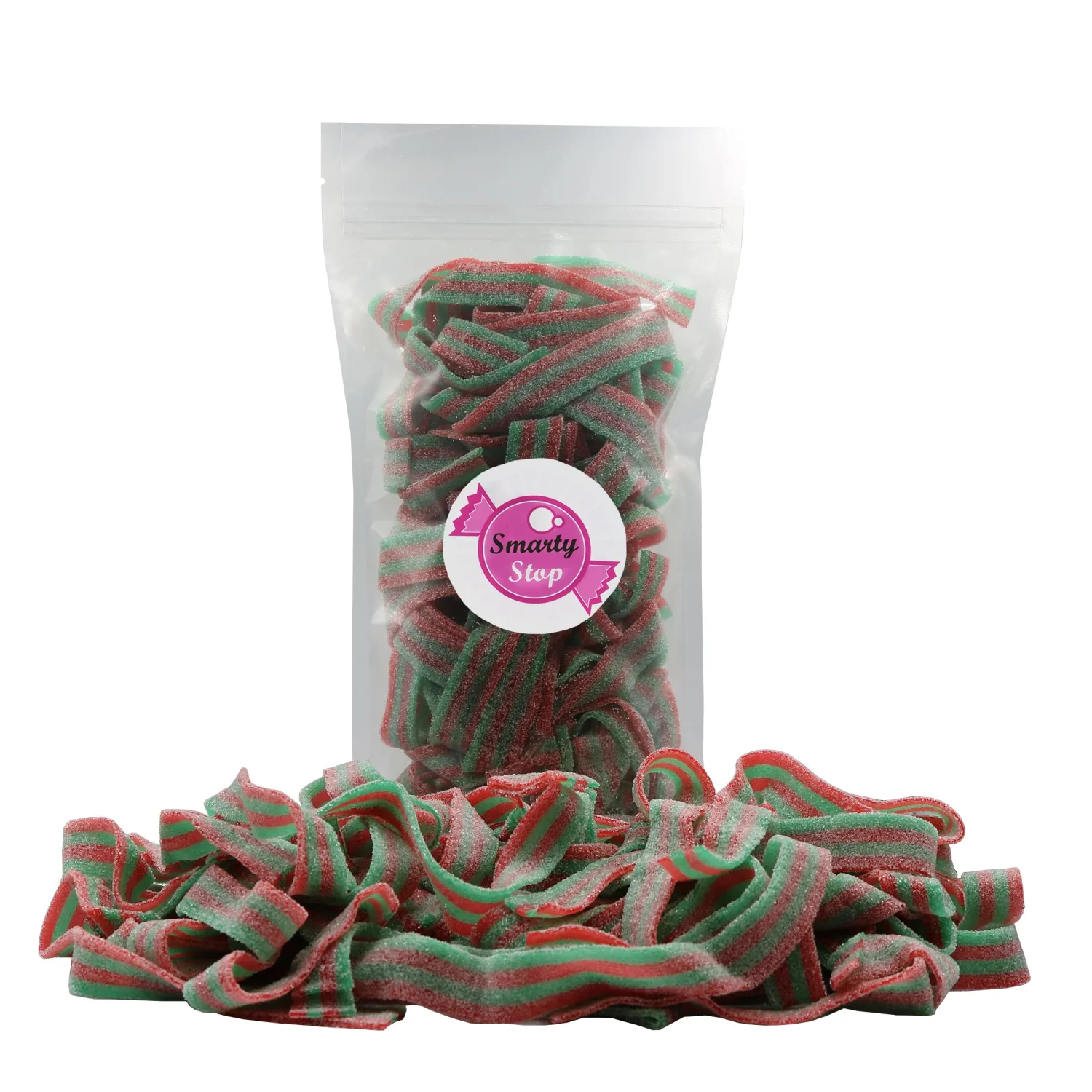 Smarty Stop All Flavor Sour Candy Belts (Strawberry Apple, 1 Pound (Pack of 1))